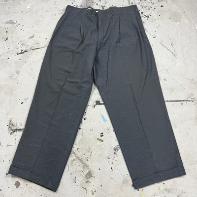 Vintage 50s Atomic Fleck Gabardine Rayon Drop Loop Pants Mens Vintage 50s Atomic Fleck Gabardine Rayon Drop Loop Pants Mens