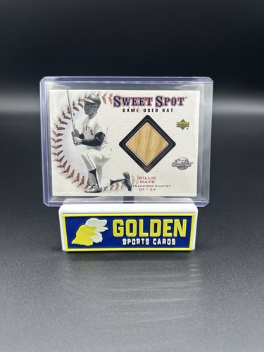 2001 Upper Deck Sweet Spot Willie Mays Game Used Bats Relic #B-WM HOF Giants