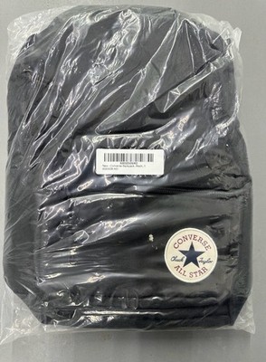 Converse All Star Backpack Black Classic Logo Large Book Bag 10020533-A01 NEW
