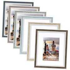 8x10 Picture Frame Set of 6, Rustic Farmhouse Photo Frame, Display 5x7 8 x 10