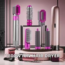 Spazzola Asciugacapelli 5 In 1 Accessori Intercambiabili Ceramica