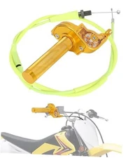 7/8" 22mm Quick Twist Throttle Assembly + Throttle Cable CNC Univerdal for gold