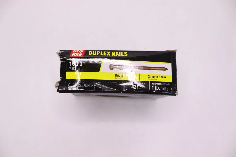 Prime Source 16D 亮双工头钉 3" 1 磅 16DUP1 — 第 2/3 张图片