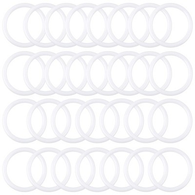White Plastic Rings 30 Pack 2.4 Inch Dream Catcher Floral Macrame Hoop DIY Craft