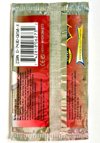 Neo Genesis Lugia Unlimited Empty Booster Pack Pokemon M/NM Pack C Clean Open - 第 2/3 張圖片