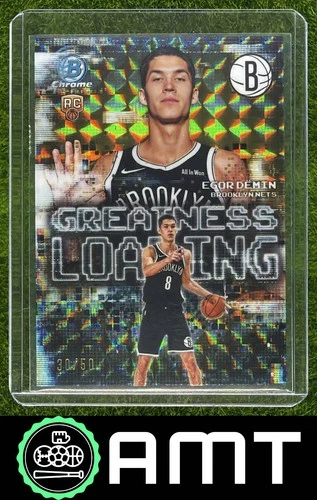 Egor Demin RC 2025-26 Bowman 30/50 Chrome Greatness Loading Gold Geometric Nets