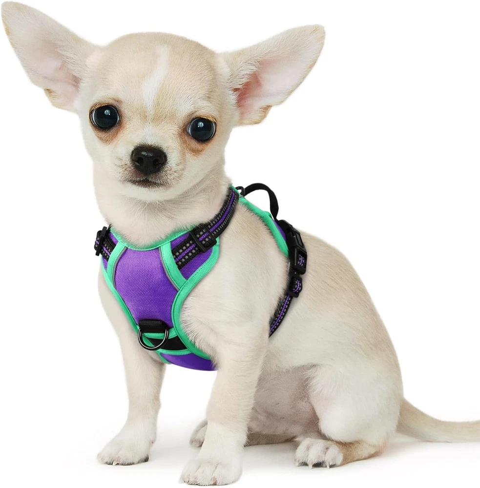 Dog Harness for Large Dogs, No Pull Service Vest with Reflective Strips and Cont