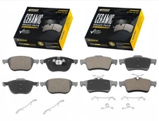Front Rear Ceramic Brake Pads for 2006 2007 - 2013 Mazda 3 Excluding MazdaSpeed