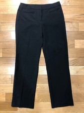 NWT Anne Klein Mid Rise Midweight Ponte Black Knit Straight Leg Dress Pant Sz 6P