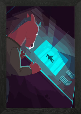 BoJack Reiter gerahmtes Wandbild Poster Leinwanddruck Bild