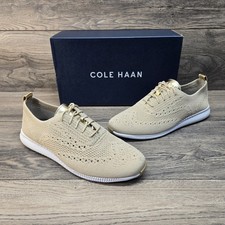 Cole Haan Women 2 ZEROGRAND Stitchlite Oxford Rye Knit Optic White W11154 New