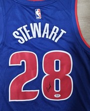 Isaiah Stewart Signed Autographed Detroit Pistons Jersey PSA Certified
