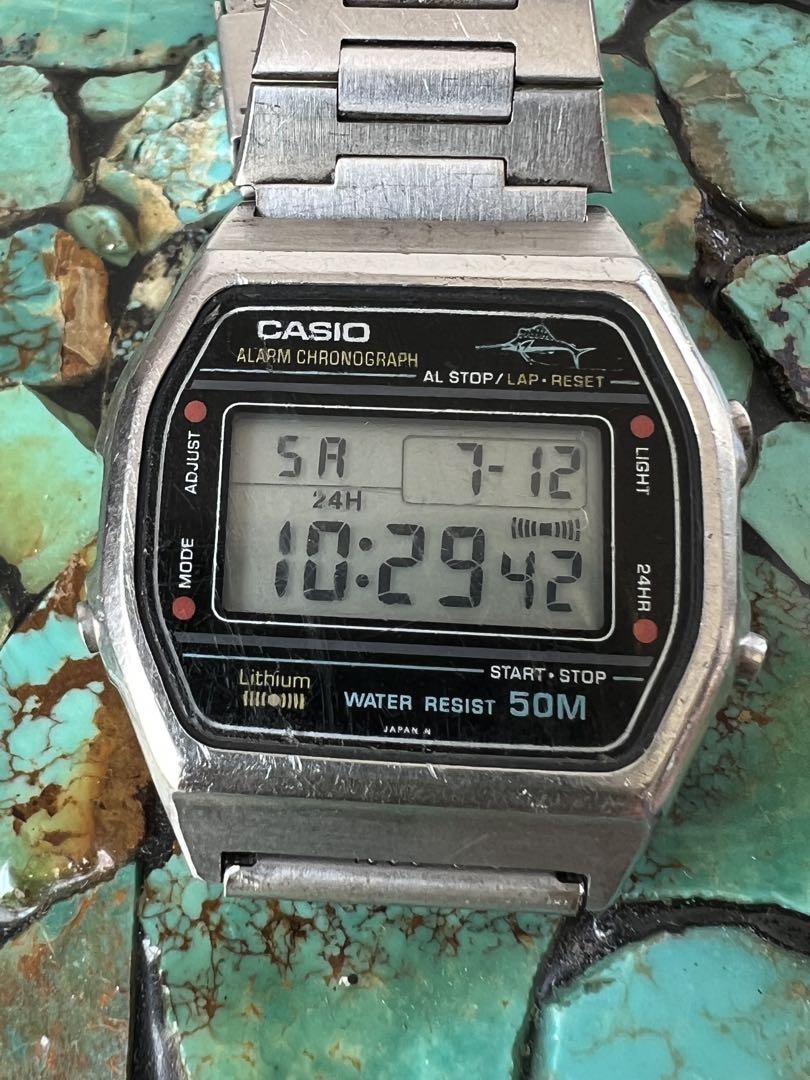 g*i様 希少モデル　CASIO カシオ　w-36 w 36 CASIO W-36 Vintage 80s Marlin Model Digital Watch 50M Water