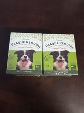 NIB 2 Plaque Removal Natural Powder Dog Dental Care  Bad Breath Treatment