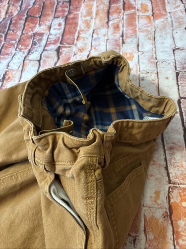 Boys Carhartt CK8316 Loose Fit Flannel-Lined Utility Boot-Cut Pants Size 12 - Picture 8 of 11