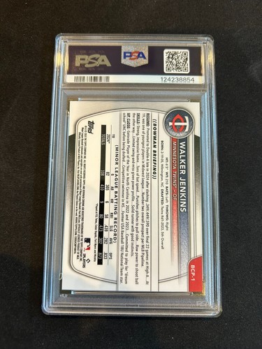 2024 Bowman - Chrome Prospects Walker Jenkins #BCP-43 (RC) - GEM MT 10 - Picture 2 of 2