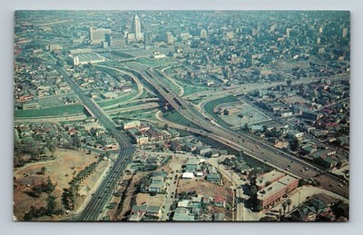 Aerial View Freeway System Los Angeles,CA California Vintage