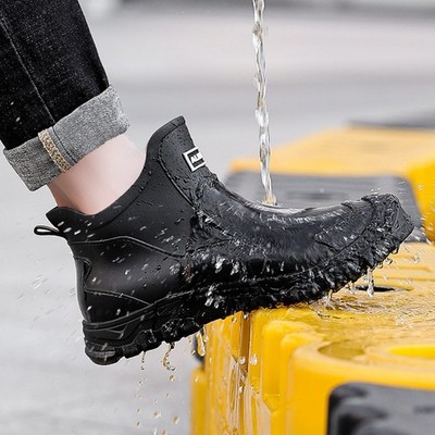 Gummistiefel Herren Damen Kurze Regenstiefel Garten Regenboots Gartenschuhe Boot