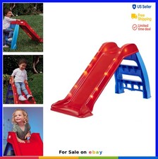 Toddler Slide Light Up LED 8 Patterns Indoor Outdoor Play Folding Easy Storage