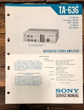 Sony TA-636 Amplifier Service Manual Original 
