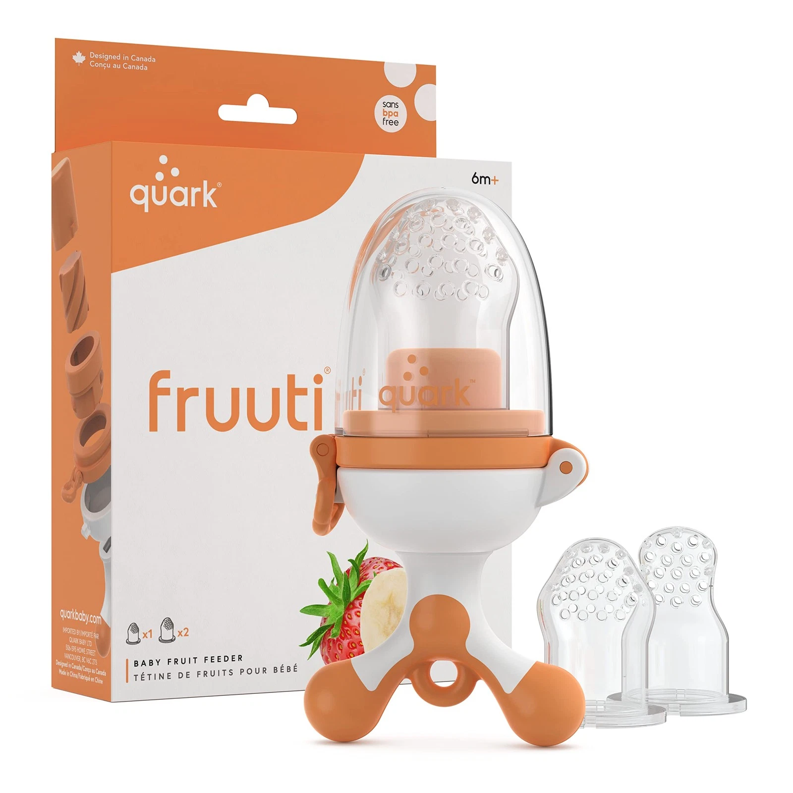 Fruuti Silicone Baby Food Feeder Pacifier Easy Clean Teething Relief Safe Use