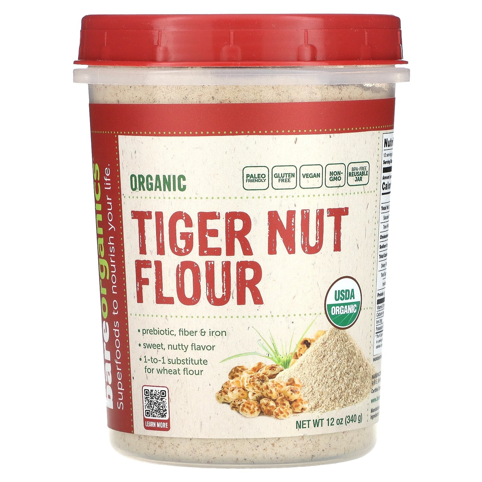 Органическая мука из тигрового ореха 12 унций 340 г 3890₽