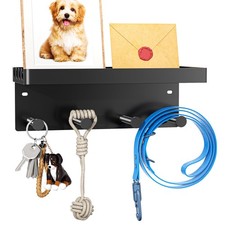 Dog Leash Holder for Wall, Adhesive or Drilling Leash Hangers Dog Stuff Organ...