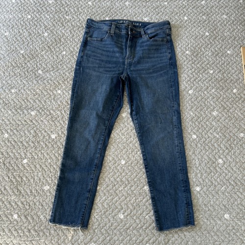 American Eagle Jeggings Raw Hem High Rise Crops Womens Size 10 Short