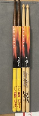 2 Pair NOS Vinnie Colaiuta & TRILOK GURTU ZILDJIAN Drum Sticks Wood Tip USA Made