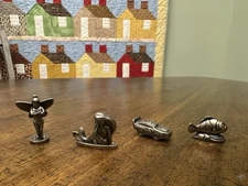 Disney Monopoly / Scene it Game Set of 4 Metal Movers Tokens Figures Tink Nemo