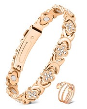 Copper Bracelets for Women Ring, Pure Copper Magnetic Bracelet with 3500 Gaus...