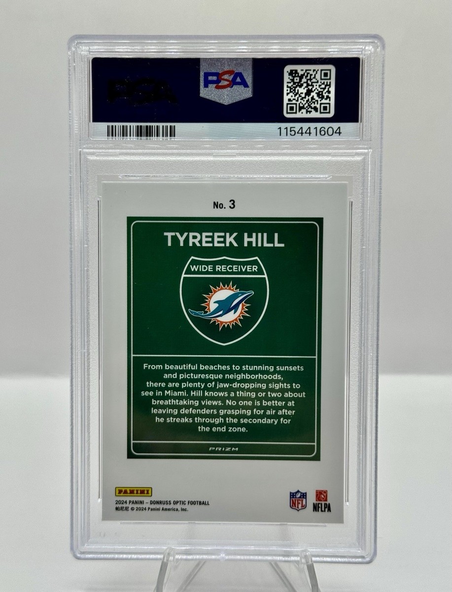 2024 Donruss Optic TYREEK HILL Downtown CASE HIT #3 Dolphins