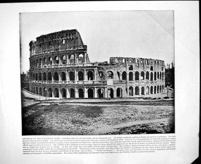 Alter Druck Außen Kolosseum Rom Panorama Florenz Italien Kuppel um 1893 119RG 19.