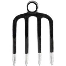 Heavy Duty Forged Eye Hoe Fork for Garden - 4 Tines Digging Spading Fork