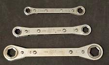 Snap-on 6 Pt Metric Ratcheting Wrench 3pc Lot Rbm Script Usa Pat 3273430 Vintage