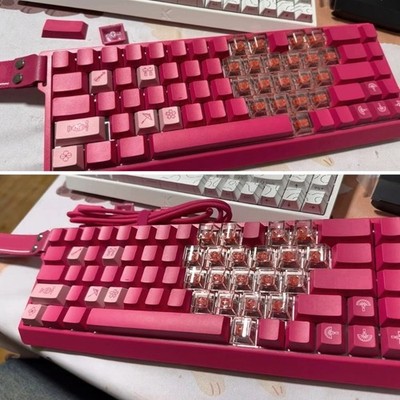Wear Resistant Shine Through Keycaps 21Key Layout Fogged Love Design