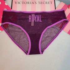 Y2K Victoria's Secret Sheer Mesh Embroidered Hiphugger Panty Size Lg
