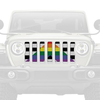 For Jeep Gladiator 20-25 Dirty Acres 1-Pc Ally Flag Style Perforated Main Grille