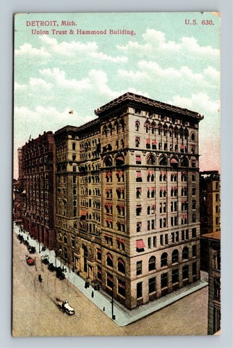 Detroit Mi-Michigan, Union Trust & Hammond Building, um 1910 alte Postkarte - Bild 1 von 2