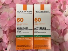 LA ROCHE POSAY ANTHELIOS CLEAR SKIN SPF60 SUNSCREEN DRY TOUCH 1.7 OZ 03/2027 2pk