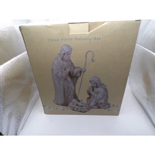 Cracker Barrel Three Piece Nativity Set Holiday Christmas Decor NIB