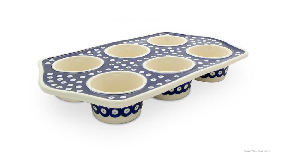 Bunzlauer Keramik Muffin-Backform, 36 x 22 x 5 cm Dekor 42 - Bild 3 von 4
