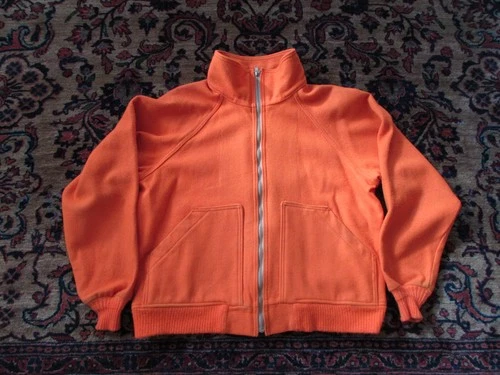 Vintage Woolrich Hunter Orange Wool Full Zip Jacket - USA - Size XL - product listing photo