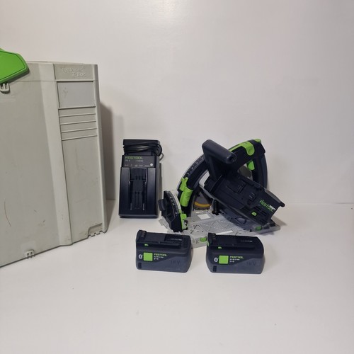 Festool TSC55 REB Plunge Saw 2 Batteries & Charger in systainer Boxes