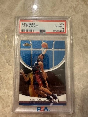 2005-06 Topps Finest LeBron James #85 Cleveland Cavaliers PSA 10 GEM MINT Card