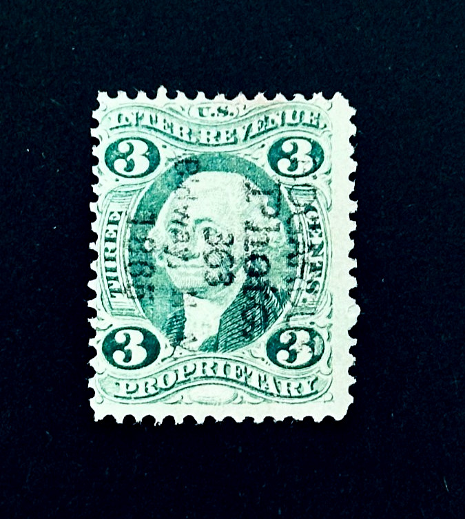 Us Stamp - 1862 1St Issue Revenue Proprietary R9 Advertising Cancel - Rare