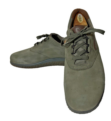 SAS TUFF Men's Sage Green Nubuck Leather Walking Sneakers - Size 11 M