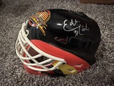 Vancouver Canucks Riddell Mini Goalie  Mask Signed By Eddie Lack & Matt Klimie