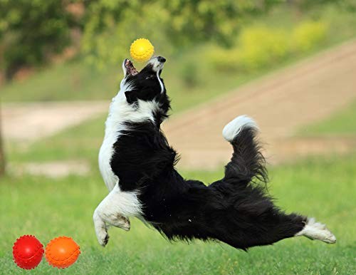 Rubber Dog Chewing Squeaky Ball Toys Fetch Play Toy for Puppy Small Medium Pe... - Picture 3 of 6