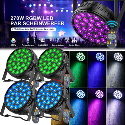 27*10W LED RGBW Par DMX Bühnenlicht Fernbedienung Disco Christmas DJ Party Licht
